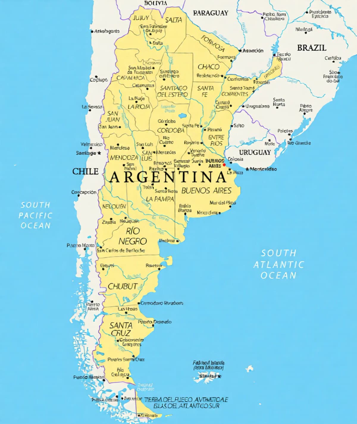 Argentina data center map