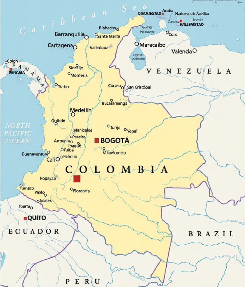 Colombia data center map