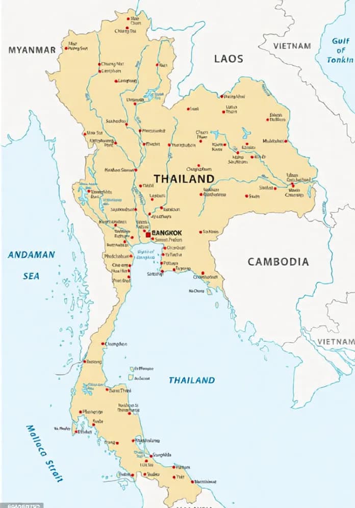 Thailand data center map